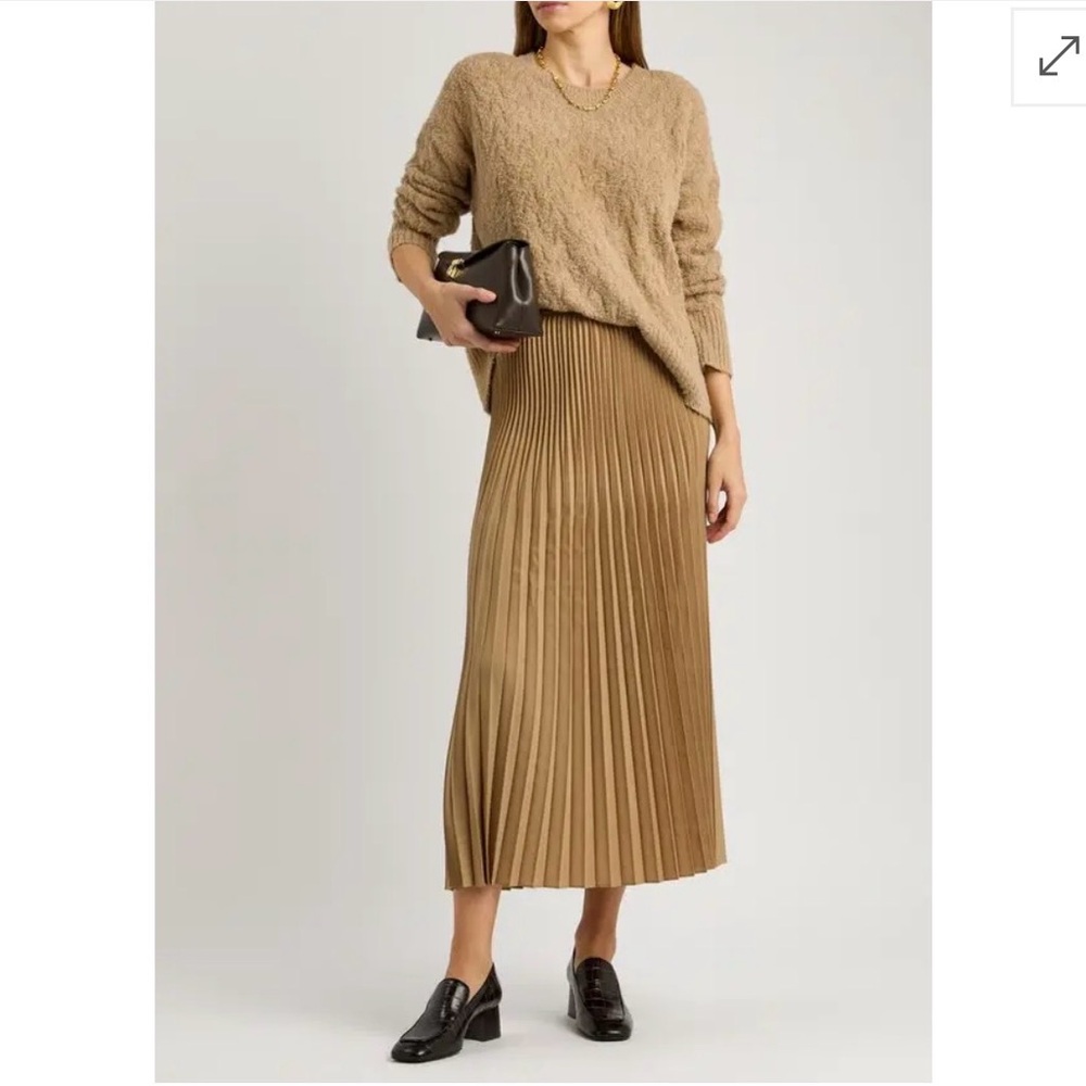 Eileen Fisher 100% Organic Cotton Sweater | Tan Neutral Minimalist Capsule | XXS - Picture 2 of 9